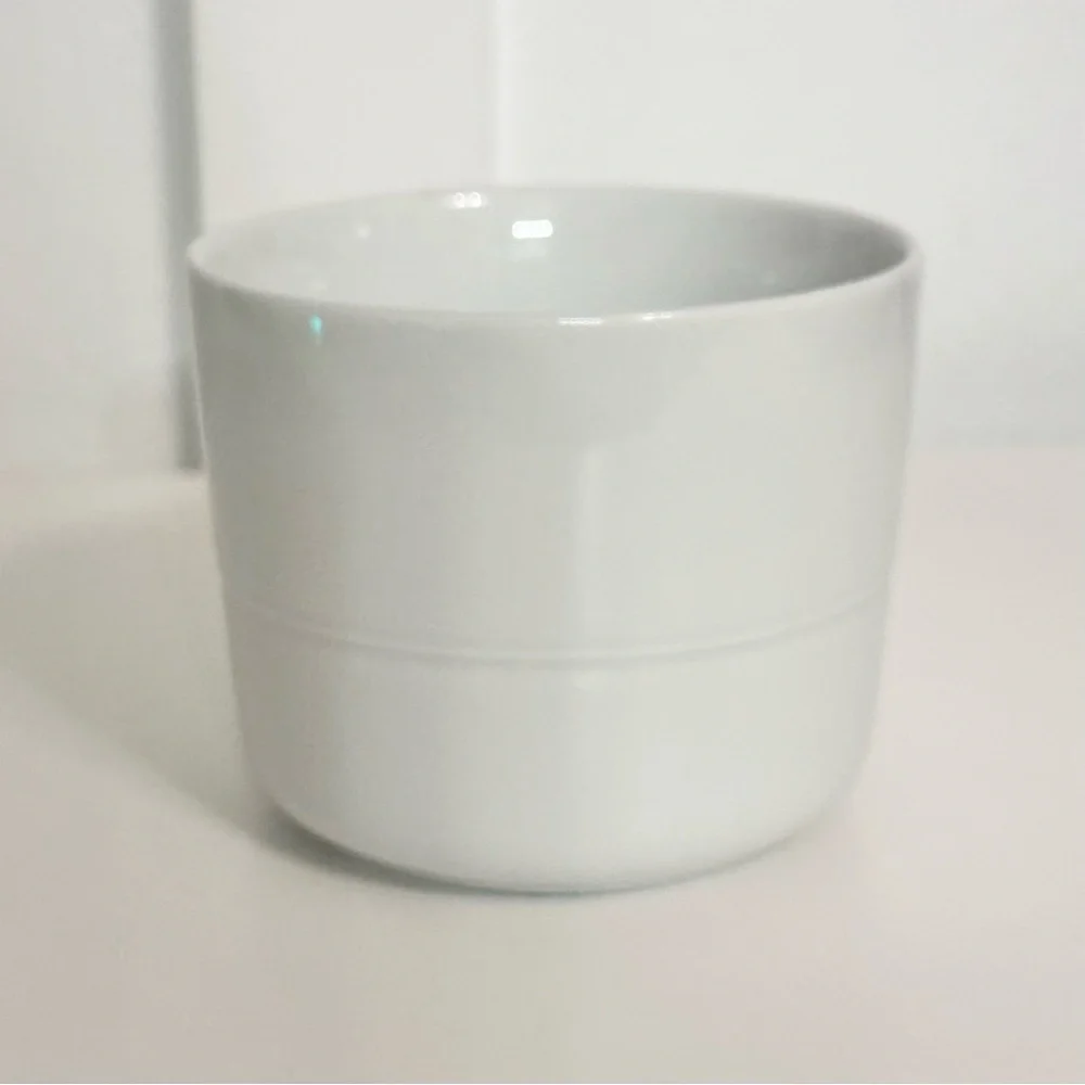 Crate & Barrel WHITE Mug Aaron Probyn Coffee Cup Indonesia Replacement Retired